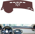 Leather Dashboard Cover Compatible with Buick Lacrosse 2013-2014,Dash Board Cover mat Anti-Slip Sun-Proof and dust-Proof(Brown)