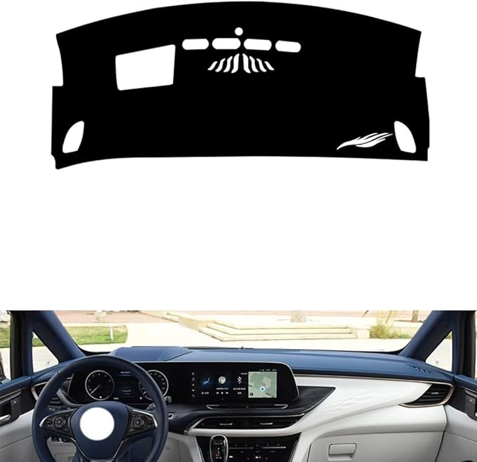 leather dashboard cover Compatible with Buick GL8 Avenir 2020-2023，dash cover（black）