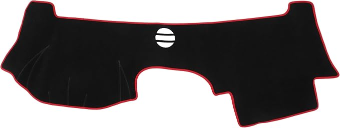 Dashboard Cover Compatible for Cadillac CTS 2004-2009, Non-Slip Polyester Black Red Dash Cover Mat Dash Board Protector Cover