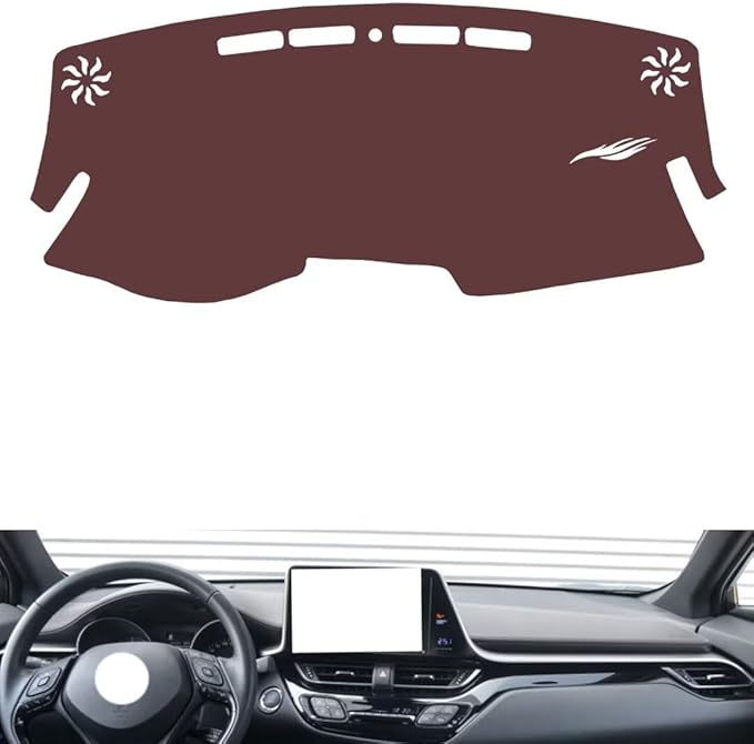 Leather Dashboard Cover Compatible with Toyota CHR 2018-2022，Dash Cover, Non-Slip Dash Cover, Dash mat Dashboard Cover, Interior Dash Covers