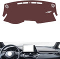 Leather Dashboard Cover Compatible with Toyota CHR 2018-2022，Dash Cover, Non-Slip Dash Cover, Dash mat Dashboard Cover, Interior Dash Covers