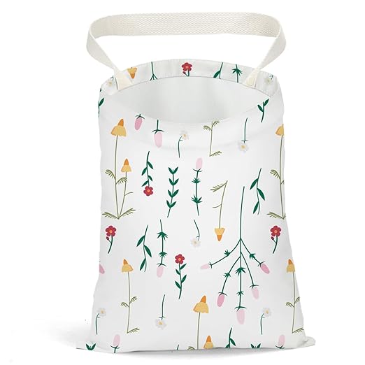 Pykfrhh Car Trash Bag Hanging, Waterproof Car Back Seat Organizer, Trash Can for Vehicle Accessories, Travelling & Camping, Flower Daisy Sunflower Rose Deco