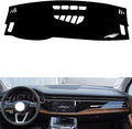 generic leather dashboard cover Compatible with Audi Q8 (NO HUD 2018-2022，dash cover（black）