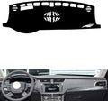 leather dashboard cover Compatible with FORD NEW Taurus（warning light） 2015-2019，dash cover（black）