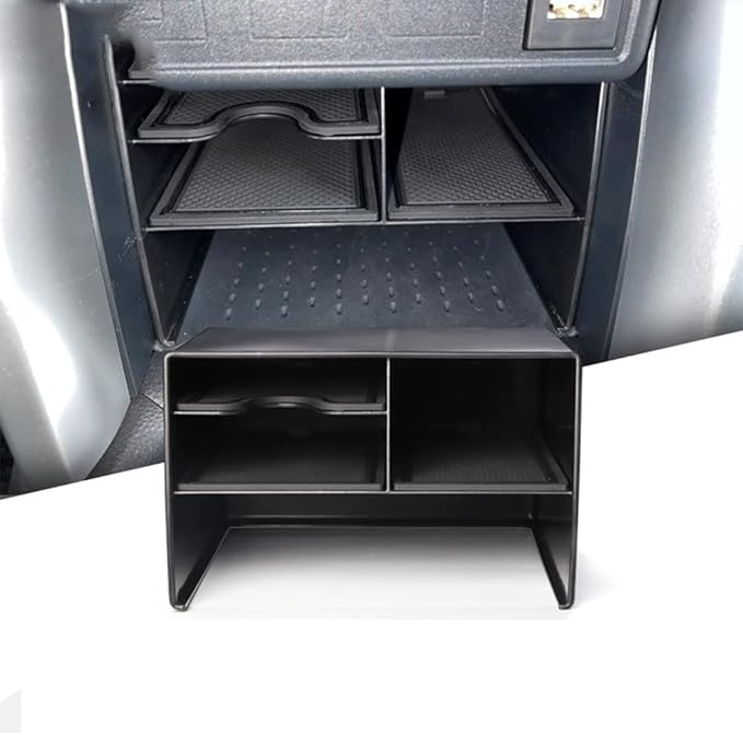 Kakash Custom Interior Accessories for Toyota Corolla Cross 2022 2023 ABS Center Console Tray Organizer,Armrest Storage Box with Black Anti-Dust Mats (1 Pieces)