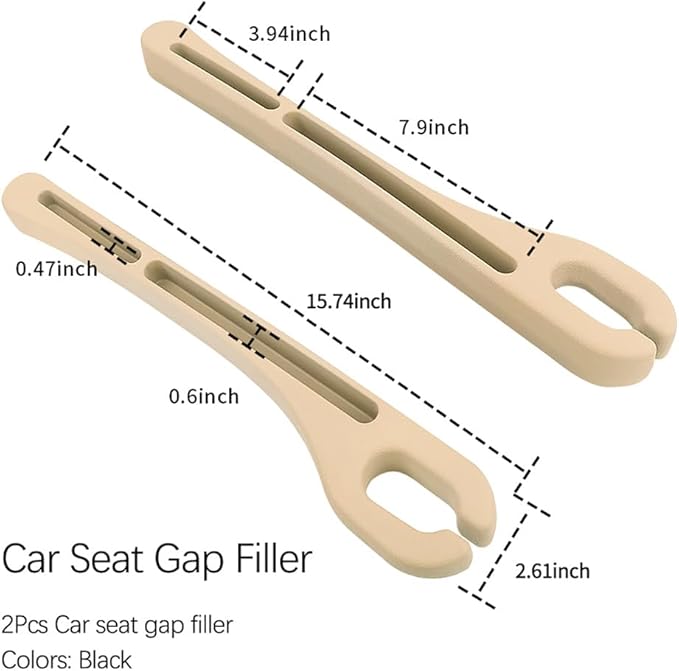 2PCS Car Seat Gap Filler with Phone Holder,[New Upgrade] Car Side Seat Gap Filler for Avoiding Things Falling,Universal Car Seat Organizer Car Interior Accessories (Beige)