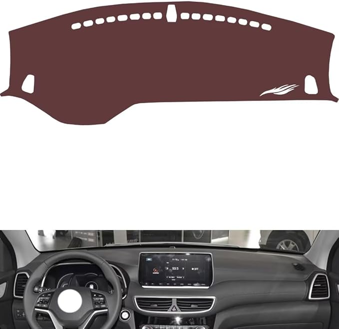 Leather Dashboard Cover Compatible with HyundaiHyundai Tucson 2019-2020，Dash Cover, Non-Slip Dash Cover, Dash mat Dashboard Cover, Interior Dash Covers