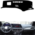 Leather Dashboard Cover Compatible with Cadillac CT5（HUD） 2024-2025，Dash Cover（Black）