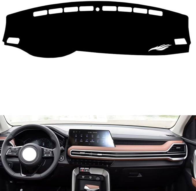 leather dashboard cover Compatible with KIA Sportage ACE 2021，dash cover（black）