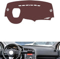 Leather Dashboard Cover Compatible with Peugeot 3008 (HUD) 2016-2019,Dash Board Cover mat Anti-Slip Sun-Proof and dust-Proof(Brown)