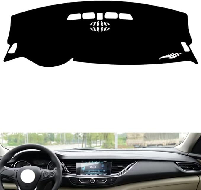 leather dashboard cover Compatible with Buick Regal（NO HUD） 2017-2024，dash cover（black）