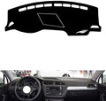 leather dashboard cover Compatible with VW Compatible with TIGUAN L（storage box，NO lid，NO HUD），dash cover（black）