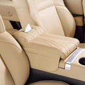 Car Armrest Cushion for Toyota Highlander/Avalon/Sienna 2000-2025, Car Middle Center Console Cover with Storage Bags and Tissue Box, Auto Interior Armrest Protector Pad,B Beige