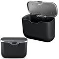 MAIBAOYUAN Car Trash Can with Lid, Leakproof Auto Garbage Bin, Waterproof Car Trash Bag Holder with PU Leather Top for Back of Seat/Door, Fit for SUVs, Sedans, Trucks Black