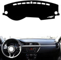 leather dashboard cover Compatible with KIA K2 2017，dash cover（black）