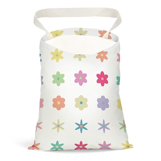 Pykfrhh Car Trash Can - Waterproof Back Seat Organizer, Hanging Garbage Bag for Vehicle, Travel, Camping with Daisy Sunflower Rose Deco