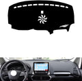 leather dashboard cover Compatible with FORD Ecosport（navigation、sound hole） 2018，dash cover（black）