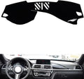leather dashboard cover Compatible with BMW 4 series (speaker 2013-2019，dash cover（black）