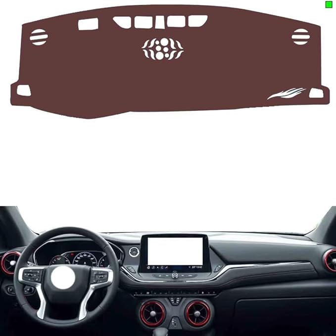 Leather Dashboard Cover Compatible with Chevy Blazer（Warning Light），Dash Cover, Non-Slip Dash Cover, Dash mat Dashboard Cover, Interior Dash Covers