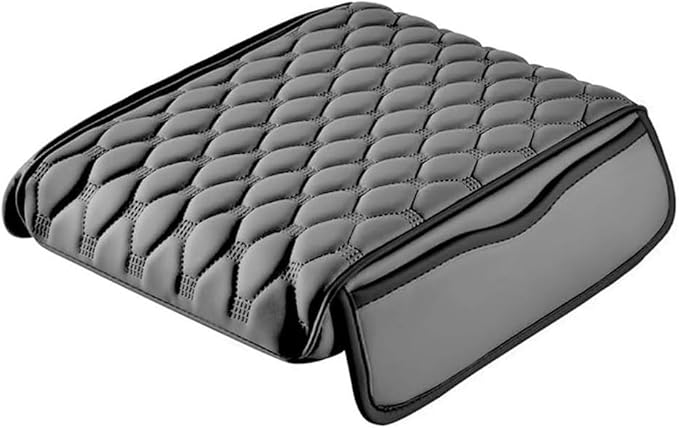 Car Center Console Cover for Genesis G80 II 2020 2021 2022 2023 2024 2025,Leather Armrest Lid Cushion Protector Multifunctional Armrest Pad Interior Accessories,Grey