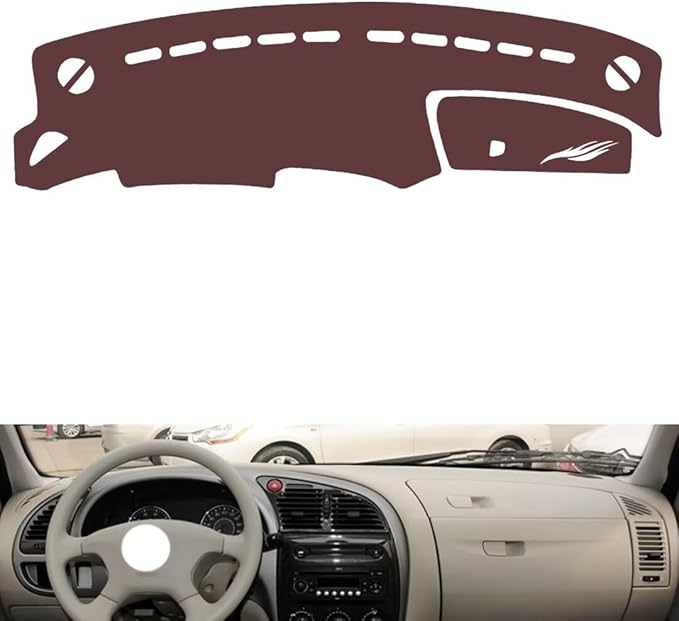 Leather Dashboard Cover Compatible with Citroen Elysee 2004-2013，Dash Cover, Non-Slip Dash Cover, Dash mat Dashboard Cover, Interior Dash Covers