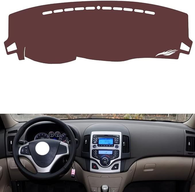 Leather Dashboard Cover Compatible with HyundaiHyundai I30（NO Storage Box），Dash Cover, Non-Slip Dash Cover, Dash mat Dashboard Cover, Interior Dash Covers