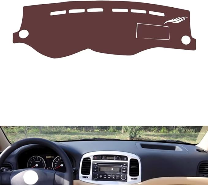 Leather Dashboard Cover Compatible with Hyundai Accent 2006-2011，Dash Cover, Non-Slip Dash Cover, Dash mat Dashboard Cover, Interior Dash Covers