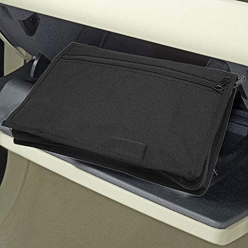 Rfish Minimalist Black Car Glove Box Organizer with 11 Pockets and Multi Compartments