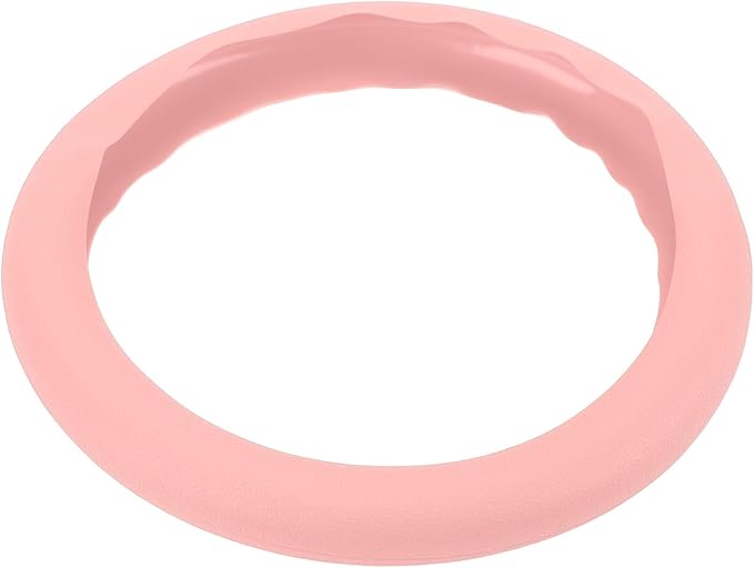 Silicone Steering Wheel Cover, Antislip Design, Sweatproof Protector for Cars, Fits Most Standard Sizes (Pink)