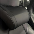 Car Neck Pillow, Memory Foam Ergonomic Auto Headrest Cushion Pillow, Relieve Driving Fatigue Car Neck Support Pillows, Comfortable Leather Vehicle Seat Pillows with Adjustable Strap (Black)
