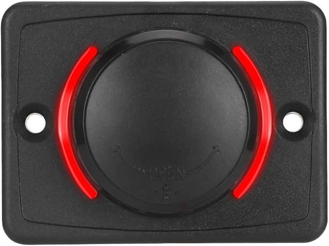 Car Dual USB Port Socket, 3.1A DC12V/24V Portable Mini Power Charger Socket with LED Indicator for High End Large Scale Vehicles Such as Ships, Yachts, RVs, Buses(Red)