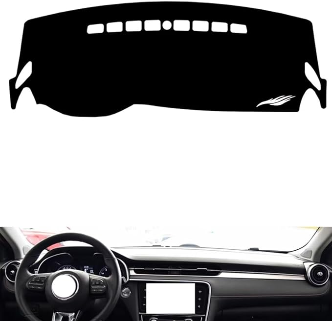 leather dashboard cover Compatible with MG MG6 2017-2023，dash cover（black）