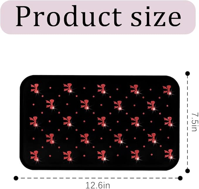 Car Center Console Cover, Waterproof Leather Bow Ribbon Vehicle Arm Rest Pad, Comfortable Automotive Interior Seat Box Armrest Protection Cushion Accessories, Universal Fit (Red)
