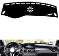 leather dashboard cover Compatible with Mercedes GLC 2016-2022，dash cover（black）