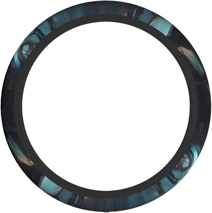 Future Robot Steering Wheel Cover. Car Decor,Anti-Slip,Sweat Absorption,Easy Carry, Universal 15 Inch