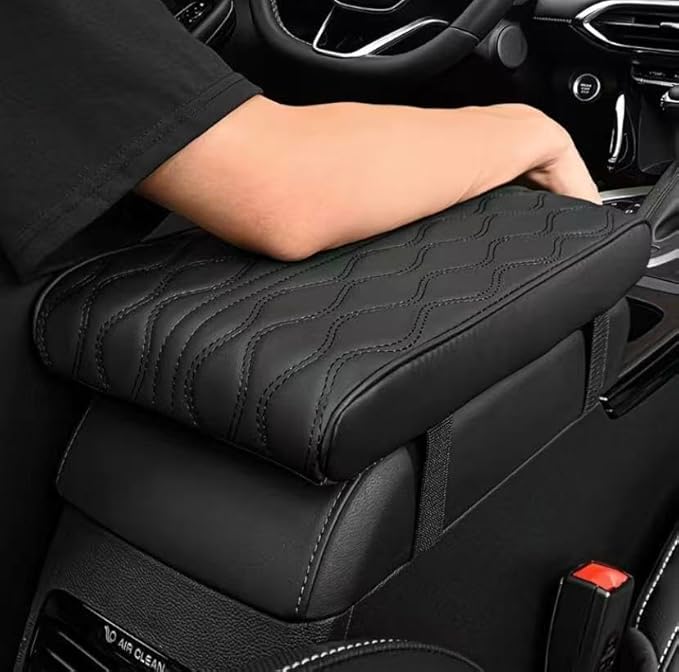 Centre Armrest Cover for Nissan Titan, Rest Pad Arm Protector Shield Overlay Rest Console Mat Guard Cushion Pad Box Support Lid Case,Black