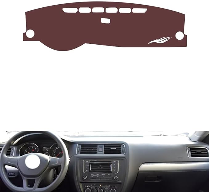 Leather Dashboard Cover Compatible with VW Sagitar 2012-2018，Dash Cover, Non-Slip Dash Cover, Dash mat Dashboard Cover, Interior Dash Covers