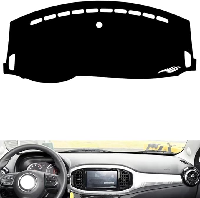 leather dashboard cover Compatible with MG MG3 2017，dash cover（black）
