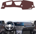 Leather Dashboard Cover Compatible with BMW New 4 Series (HUD) 2023-2024,Dash Board Cover mat Anti-Slip Sun-Proof and dust-Proof(Brown)