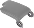 E46 Center Console,E46 Leather Armrest Gray,Headrest And Armrest Car Center Console Armrest Cover Pad Cushion Fits For E46 1999-2004(Gray)