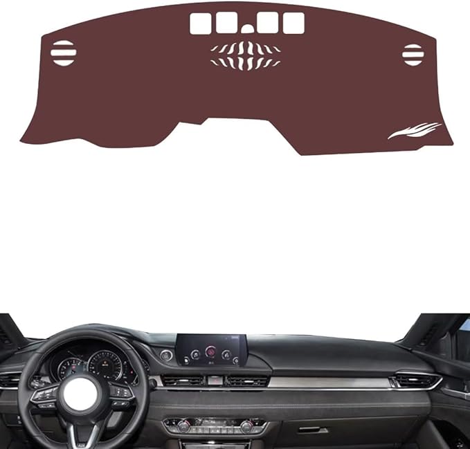 Leather Dashboard Cover Compatible with Mazda 6 Atenza（NO HUD） 20-2021，Dash Cover, Non-Slip Dash Cover, Dash mat Dashboard Cover, Interior Dash Covers