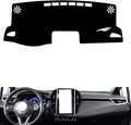 leather dashboard cover Compatible with Toyota Corolla （Vertical screen、NO HUD） 2019-2023，dash cover（black）