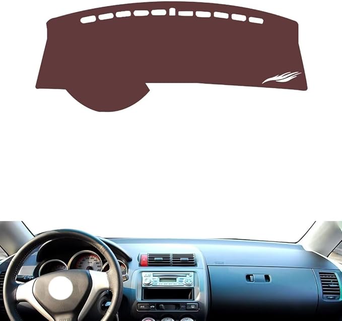 Leather Dashboard Cover Compatible with Honda Fit 2004-2007，Dash Cover, Non-Slip Dash Cover, Dash mat Dashboard Cover, Interior Dash Covers