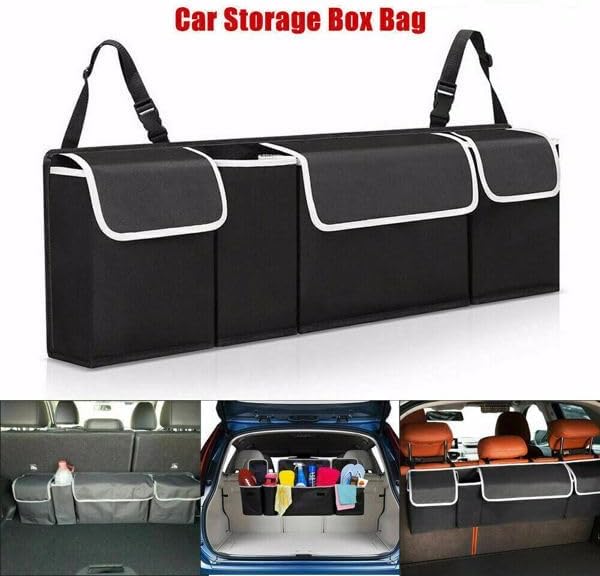 Car Trunk Organizer Oxford Interior Accessories Back Seat Storage Bag 4 Pocket