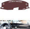 Leather Dashboard Cover Compatible with LEX ES (No Speaker 2013-2017,Dash Board Cover mat Anti-Slip Sun-Proof and dust-Proof(Brown)