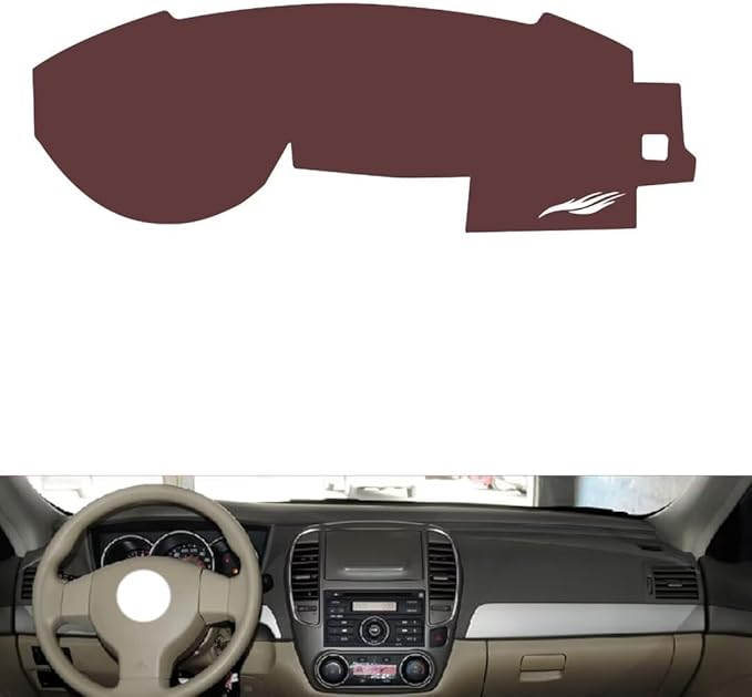 Leather Dashboard Cover Compatible with Nissan Classic sylphy 2006-2019，Dash Cover, Non-Slip Dash Cover, Dash mat Dashboard Cover, Interior Dash Covers