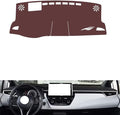 generic leather dashboard cover Compatible with Toyota Corolla （HUD） 2019-2023，dash cover, Non-Slip Dash Cover, Dash mat Dashboard Cover, Interior Dash Covers, brown