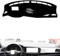 leather dashboard cover Compatible with VW Tayron（HUD、speakers） 2019-2022，dash cover（black）
