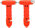 MOTORBUDDY Car Safety Hammer 2-Pack, Auto Emergency Escape Hammer with Window Breaker and Seat Belt Cutter, Striking Red Emergency Escape Tool for Car Accidents
