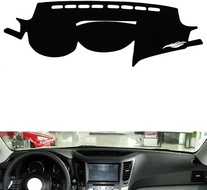leather dashboard cover Compatible with SubaruSubaru Legacy 2010-2014，dash cover（black）
